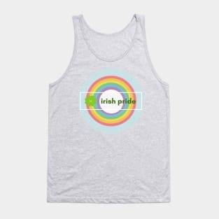 Irish Pride - St Patrick's Day Pride Rainbow Circle Clover Tank Top